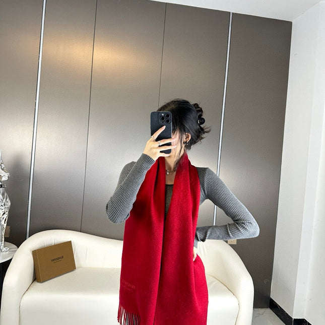 SCARF 180 CM IN CHERRY RED CASHMERE 398420