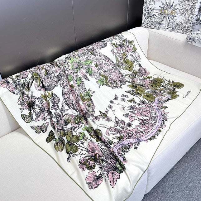 SQUARE SCARF 140 CM IN COLORFUL CASHMERE AND SILK 403836