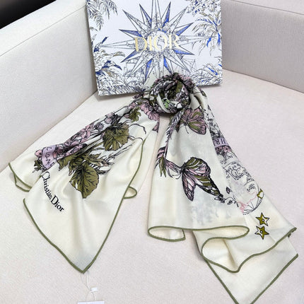 SQUARE SCARF 140 CM IN COLORFUL CASHMERE AND SILK 403836