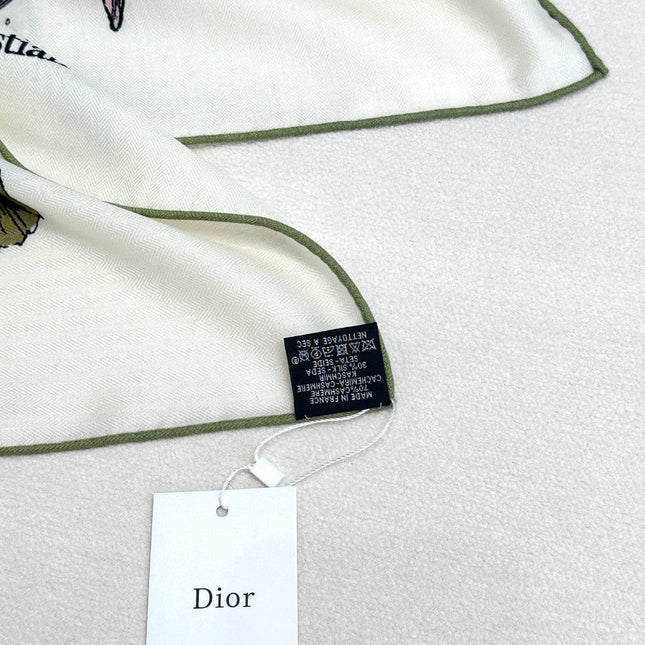 SQUARE SCARF 140 CM IN COLORFUL CASHMERE AND SILK 403836