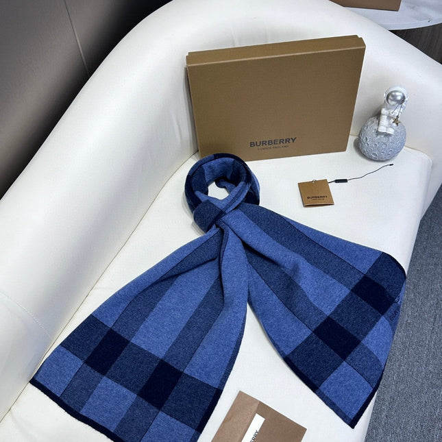 SCARF 180 CM IN TRUE BLUE CASHMERE 403869