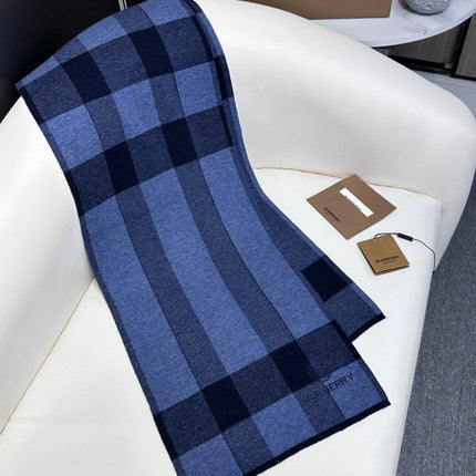 SCARF 180 CM IN TRUE BLUE CASHMERE 403869