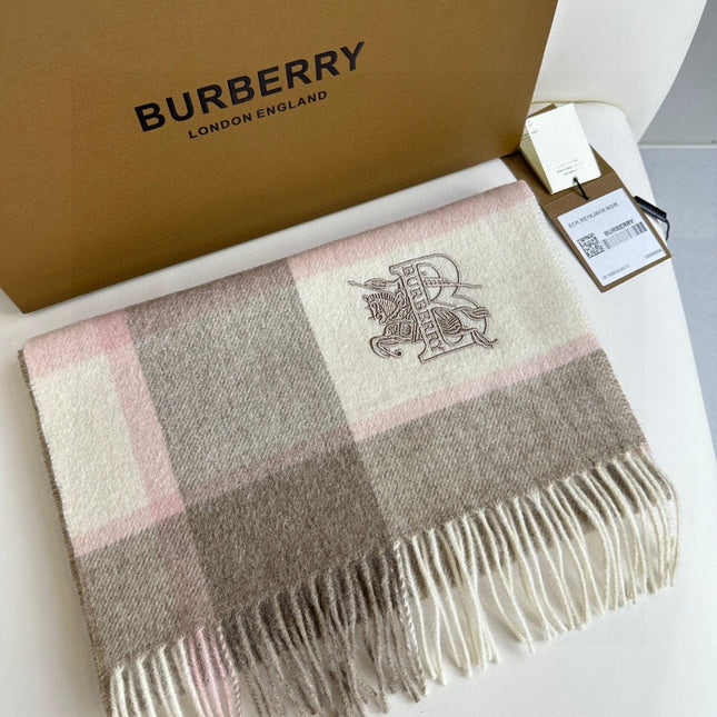 SCARF 180 CM IN LIGHT PINK MIX DESERT BROWN CASHMERE 408503