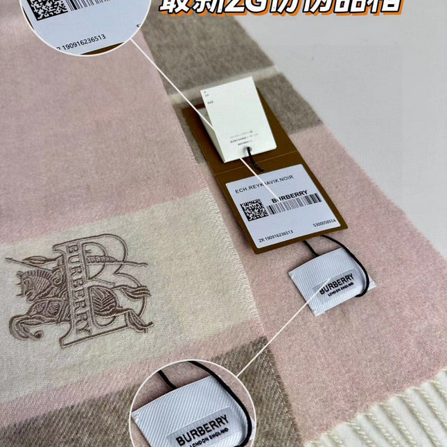 SCARF 180 CM IN LIGHT PINK MIX DESERT BROWN CASHMERE 408503