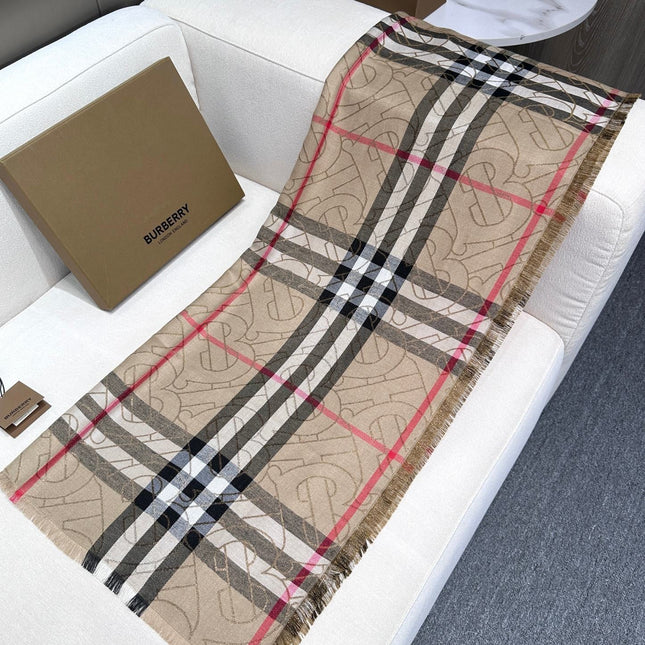 SCARF 220 CM IN MEDIUM BROWN VISCOSE AND MULBERRY SILK 408541