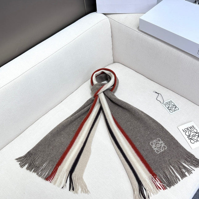 SCARF 180 CM IN KHAKI BROWN CASHMERE 410157