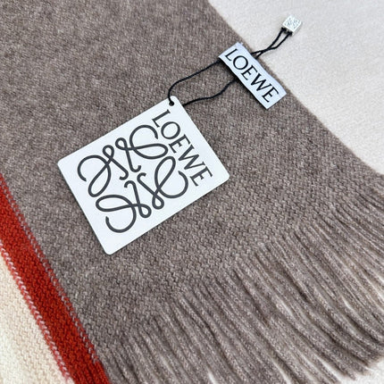 SCARF 180 CM IN KHAKI BROWN CASHMERE 410157