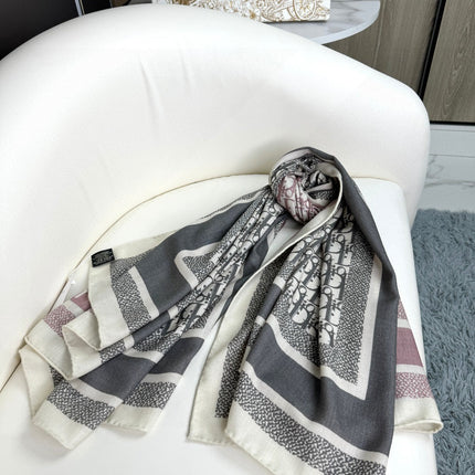 MONOGRAM SQUARE SCARF 140 CM IN COLORFUL CASHMERE AND SILK 413743