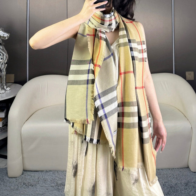 BBR SCARF 220 CM IN SILK CASHMERE 481239