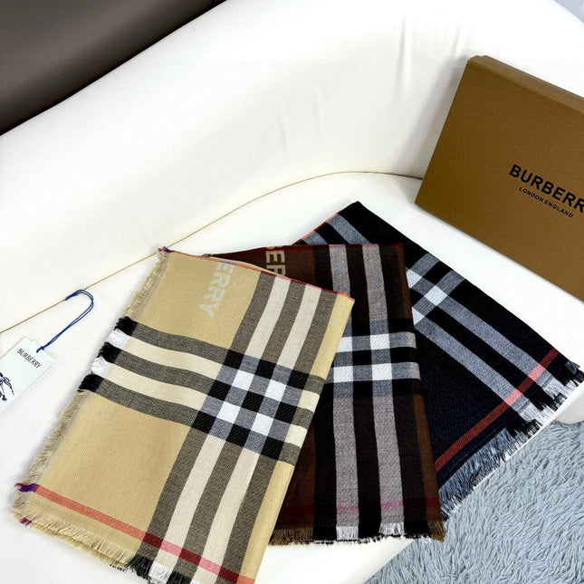 BBR SCARF 220 CM IN SILK CASHMERE 481241