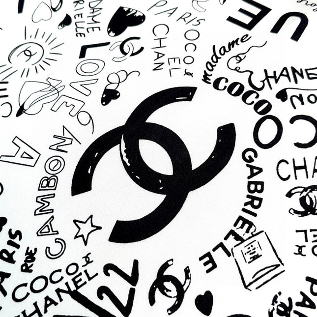 CHANEL 25S SCARF 90 IN SILK 730660
