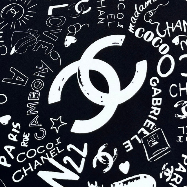 CHANEL 25S SCARF 90 IN SILK 730661