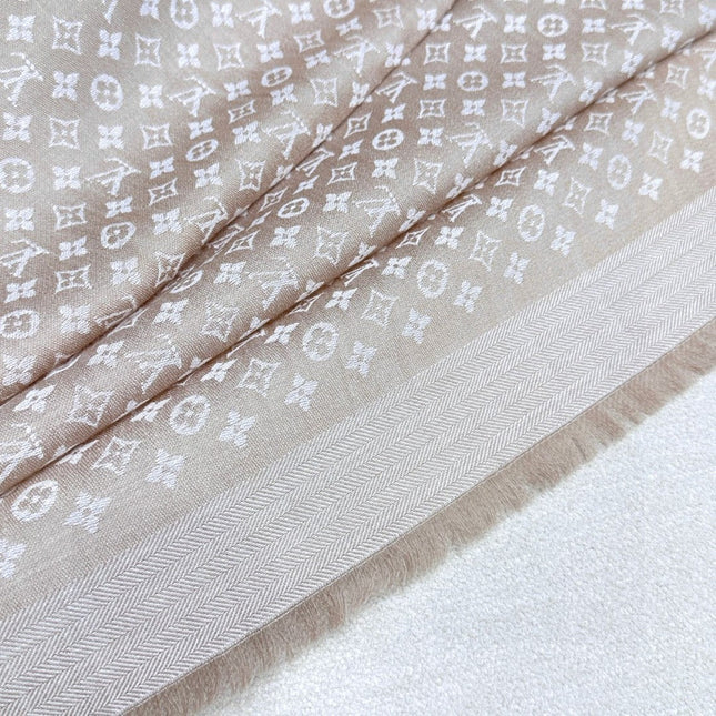 LV SCARF 120 CM IN WOOL MIX SILK 737297