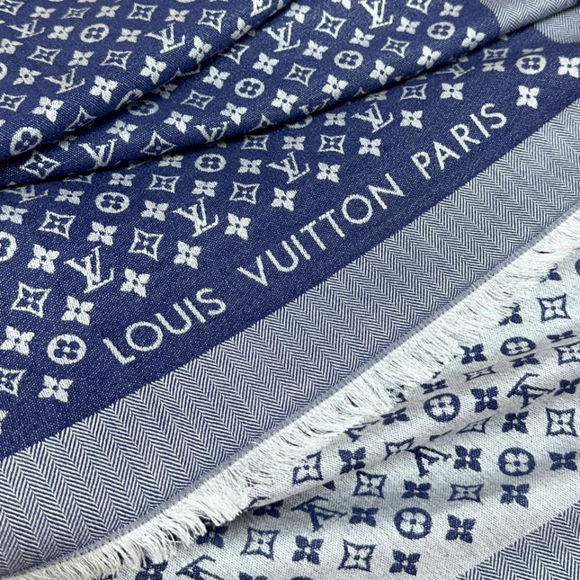 LV SCARF 120 CM IN WOOL MIX SILK 737298