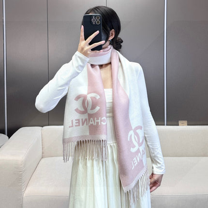 CHANEL 25S SCARF 184 IN MERINO WOOL 727322