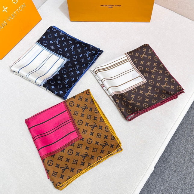 LV SCARF 90 CM IN SILK 737304