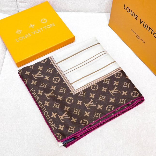 LV SCARF 140 CM IN SILK 721536