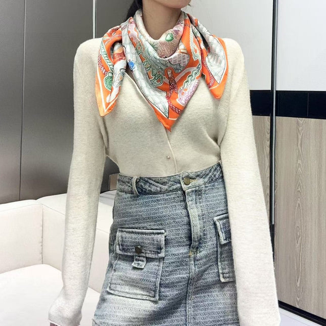 HERMES 25S SCARF 90 IN SILK 726441