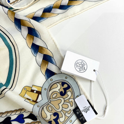 HERMES 25S SCARF 135 IN CASHMERE SILK 730649