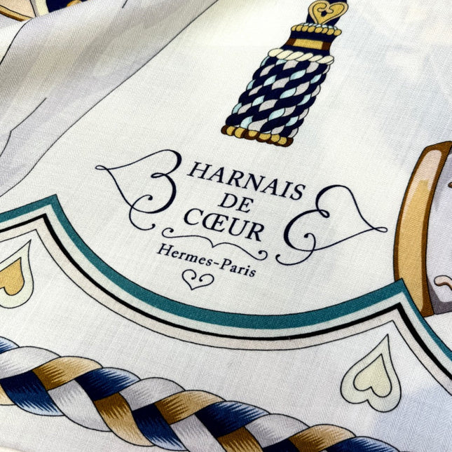 HERMES 25S SCARF 135 IN CASHMERE SILK 730649