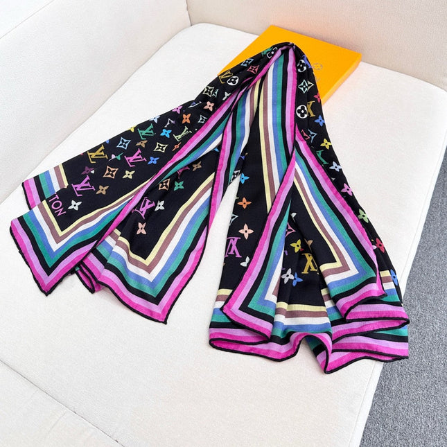 LV SCARF 134 CM IN WOOL MIX SILK 719982