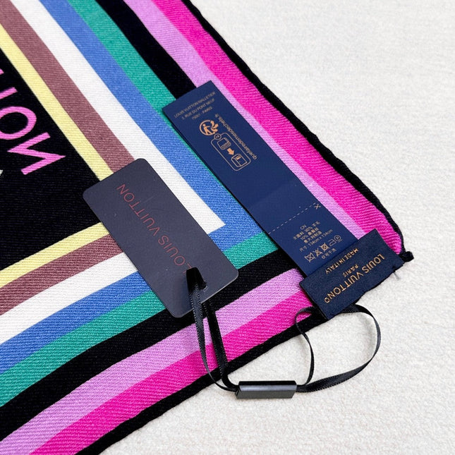 LV SCARF 134 CM IN WOOL MIX SILK 719982