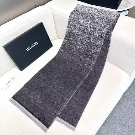CHANEL 25S SCARF 185 IN CASHMERE WOOL 733953