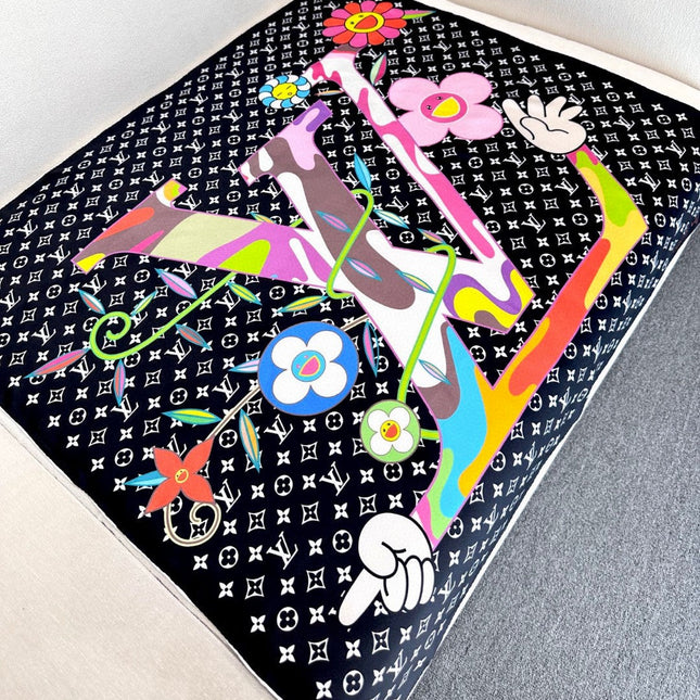 LV SCARF 90 CM IN SILK 721521