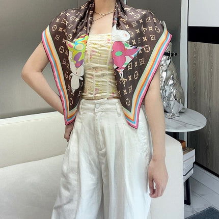 LV SCARF 90 CM IN SILK 729026