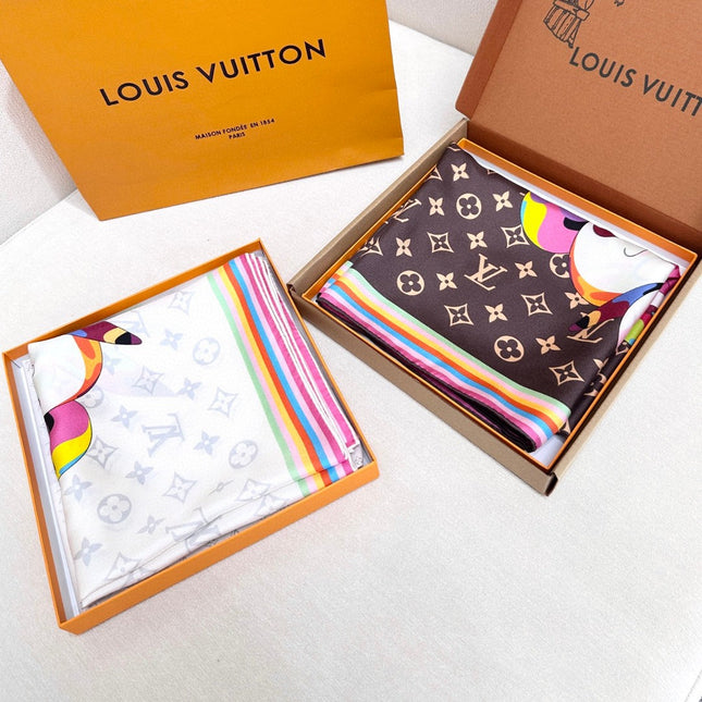 LV SCARF 90 CM IN SILK 729026