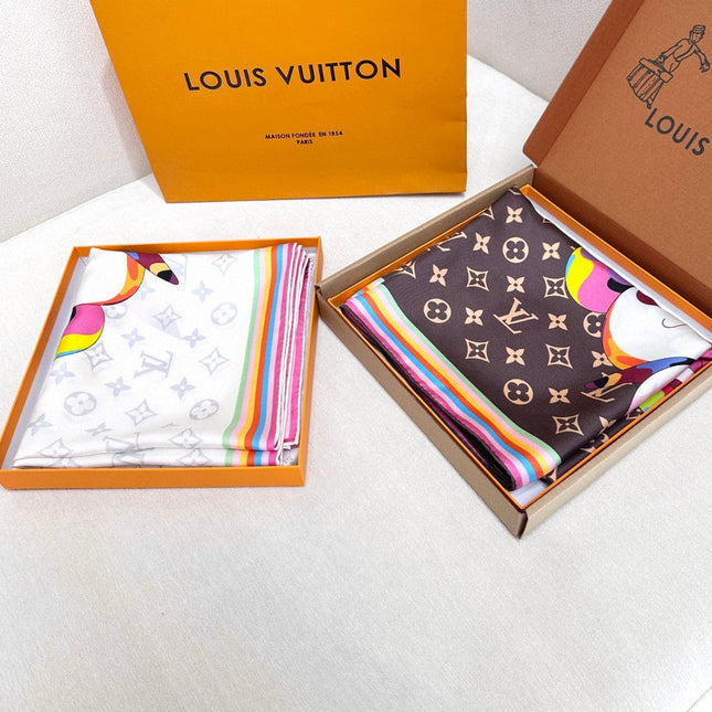 LV SCARF 90 CM IN SILK 729027