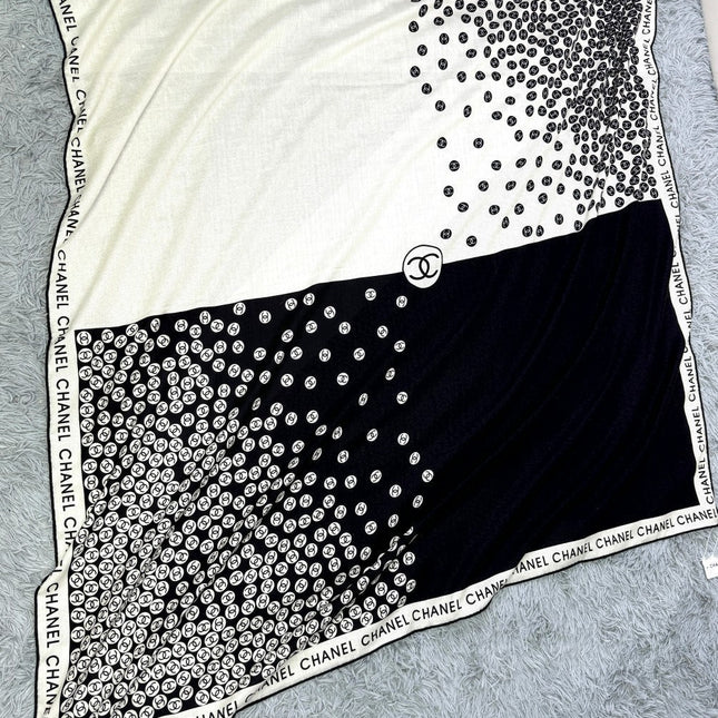 CHANEL 25S SCARF 140 IN CASHMERE SILK 702020
