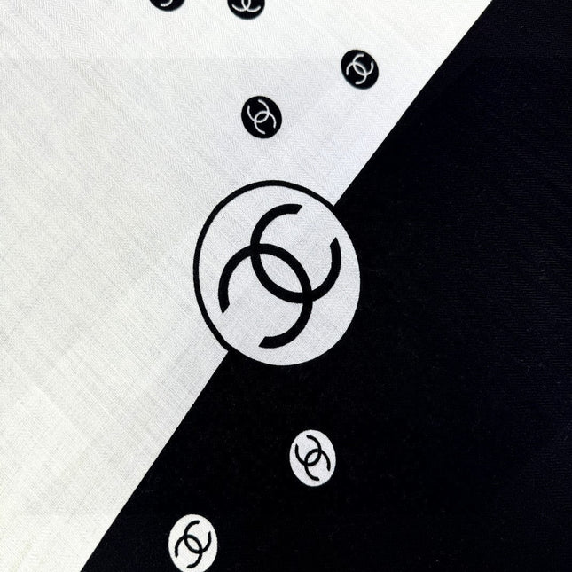 CHANEL 25S SCARF 140 IN CASHMERE SILK 702020