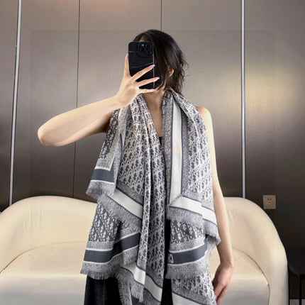 DIOR SCARF 140 CM IN SILK-WOOL BLEND 702041