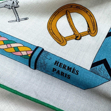 HERMES 25S SCARF 135 IN CASHMERE SILK 737308
