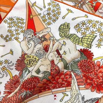HERMES 25S SCARF 135 IN SILK AND CASHMERE 735831