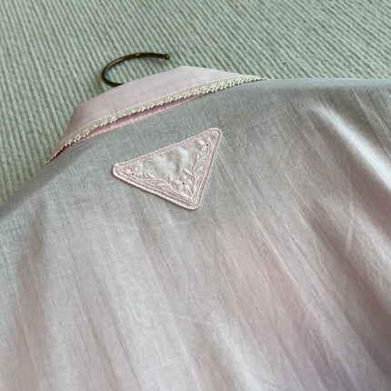 PRADA PINK EMBROIDERED LONG SHIRT