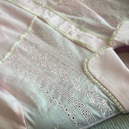 PRADA PINK EMBROIDERED LONG SHIRT