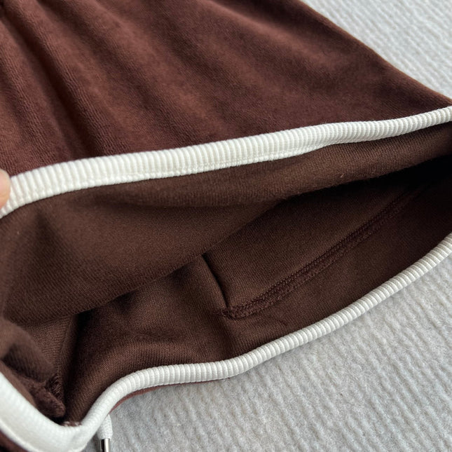 CELINE VELVET DRAWSTRING WAIST SHORTS 275633