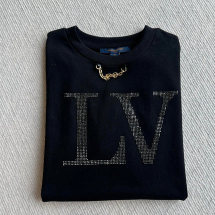 LOUIS VUITTON DIAMOND ROUND NECK SHORT SLEEVE T-SHIRT 275667
