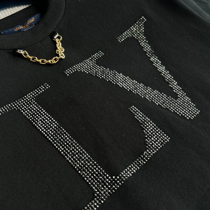 LOUIS VUITTON DIAMOND ROUND NECK SHORT SLEEVE T-SHIRT 275667