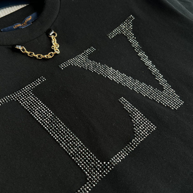 LOUIS VUITTON DIAMOND ROUND NECK SHORT SLEEVE T-SHIRT 275667