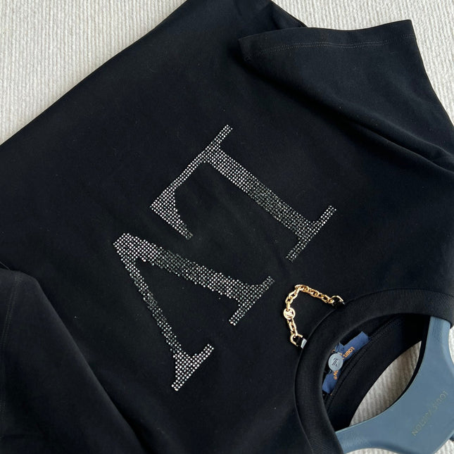 LOUIS VUITTON DIAMOND ROUND NECK SHORT SLEEVE T-SHIRT 275667