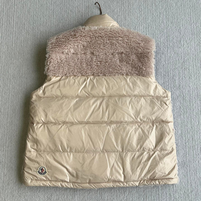MONCLER 25S DOWN VEST IN LIGHT PINK 044