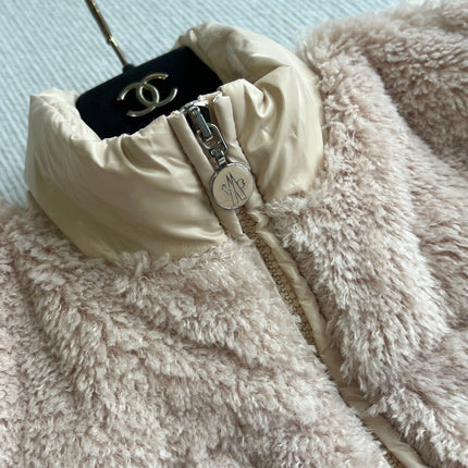 MONCLER 25S DOWN VEST IN LIGHT PINK 044