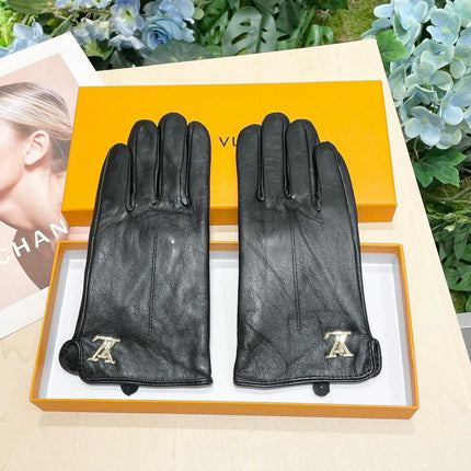 LV GLOVES IN BLACK LAMBSKIN 464977