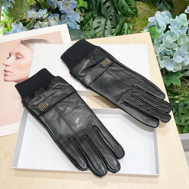 GLOVES IN BLACK LAMBSKIN MIX WOOL 465071