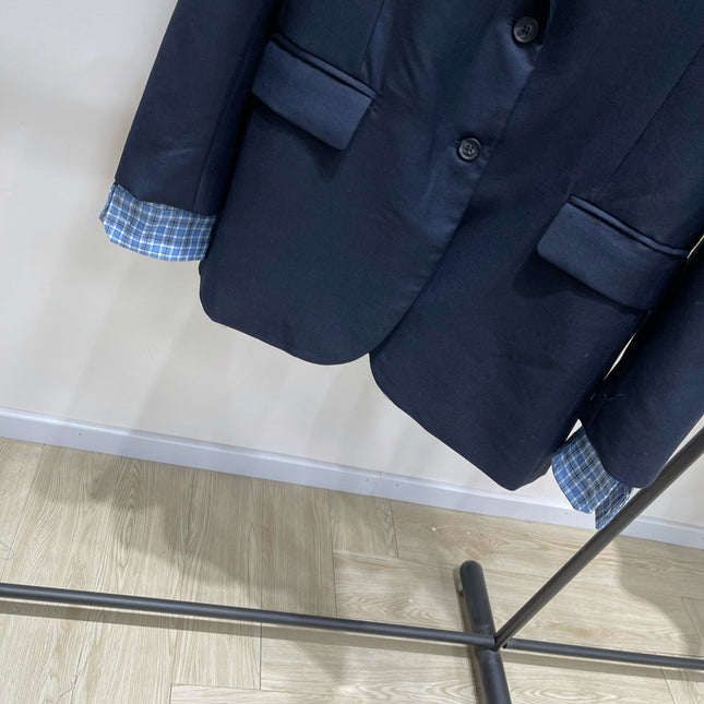 MIUMIU NAVY CHECKED SUIT 224381