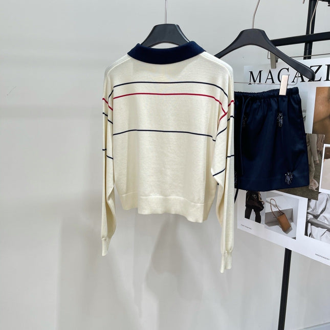 CELINE LONG-SLEEVE POLO SWEATER 275968