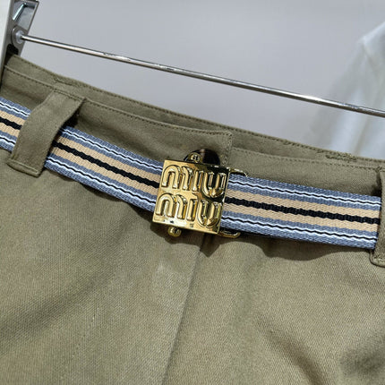 MIUMIU SPLIT HEM CROPPED PANTS 269932